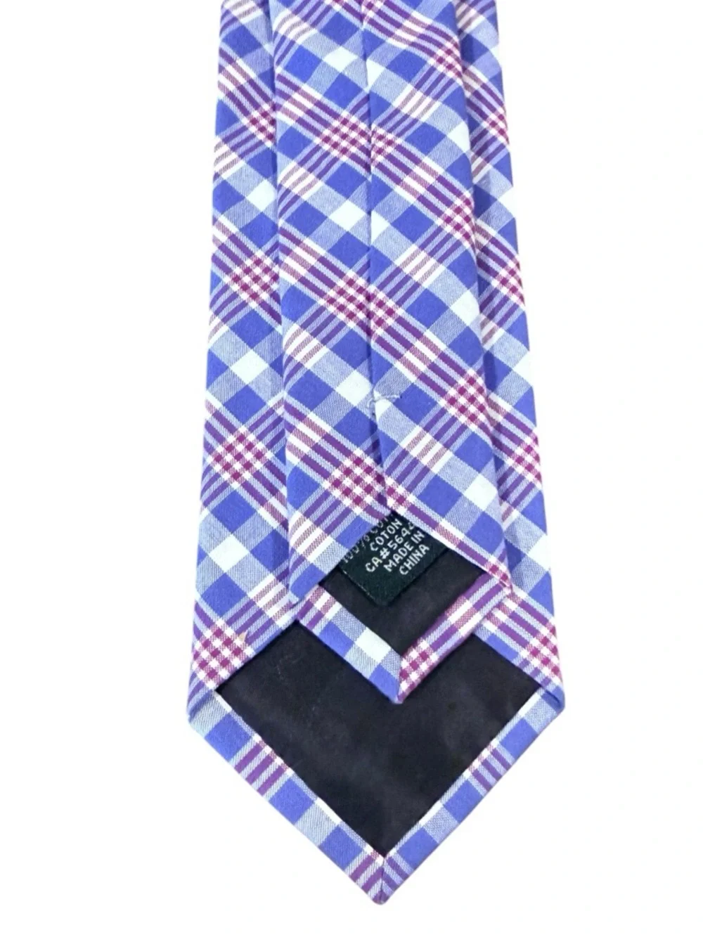 Blue Plaid Necktie Red Check Cotton Slim Tie Men J.Crew